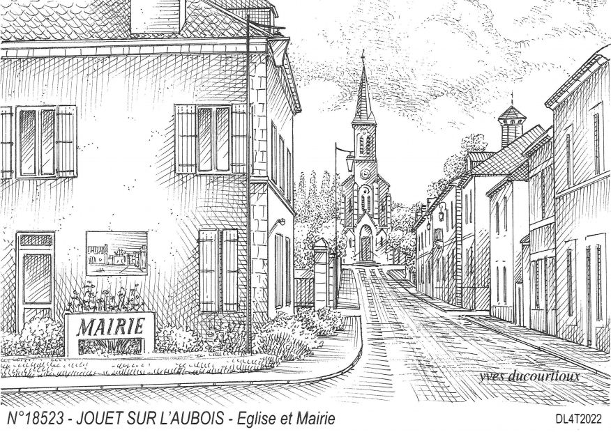 N 18523 - JOUET SUR L AUBOIS - glise et mairie